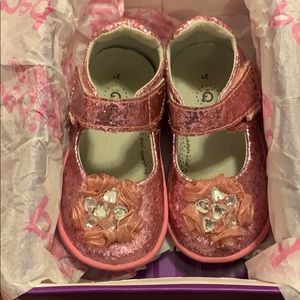 Pediped Girl’s Grip n Go Pink Sparkle Mary Janes